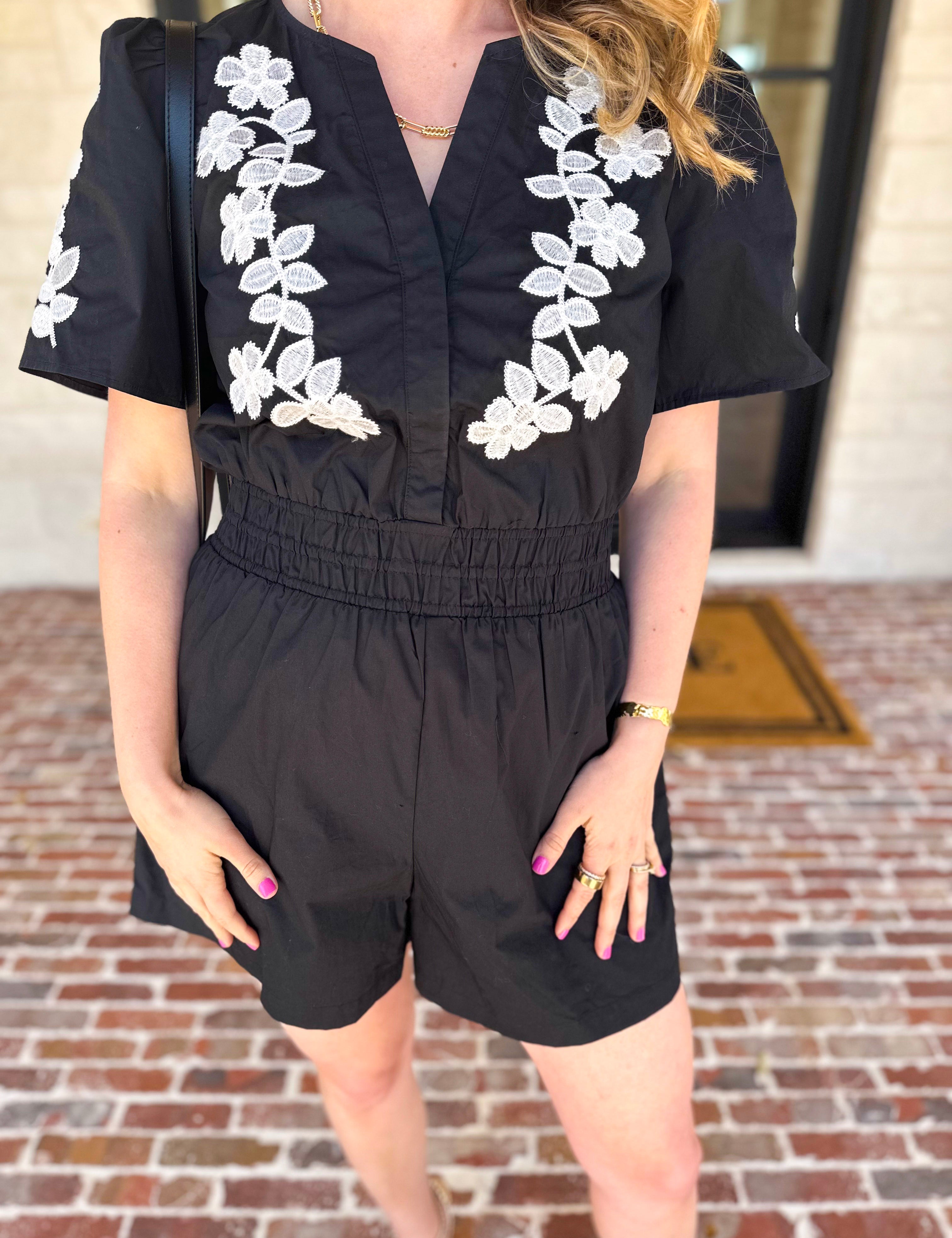 Girls Night Romper - Black-510 Mini-JODIFL-July & June Women's Fashion Boutique Located in San Antonio, Texas