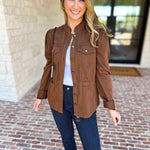 Liverpool - City Girl Puff Sleeve Trucker Jacket-600 Outerwear-LIVERPOOL JEANS COMPANY-July & June Women's Fashion Boutique Located in San Antonio, Texas
