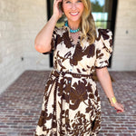 Mocha Magnolia Midi Dress-500 Midi-ENTRO-July & June Women's Fashion Boutique Located in San Antonio, Texas