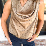 Wine & Dine Satin Blouse-200 Fashion Blouses-ENTRO-July & June Women's Fashion Boutique Located in San Antonio, Texas
