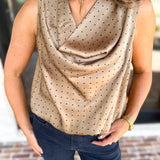 Wine & Dine Satin Blouse-200 Fashion Blouses-ENTRO-July & June Women's Fashion Boutique Located in San Antonio, Texas