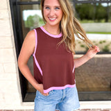 The Sutton A-Line Tank - Chocolate Brown-200 Fashion Blouses-ENTRO-July & June Women's Fashion Boutique Located in San Antonio, Texas