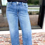 Vervet - High Rise Wide Trouser Style Jeans-400 Pants-VEVERT BY FLYING MONKEY-July & June Women's Fashion Boutique Located in San Antonio, Texas