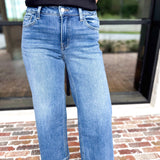 Vervet - High Rise Wide Trouser Style Jeans-400 Pants-VEVERT BY FLYING MONKEY-July & June Women's Fashion Boutique Located in San Antonio, Texas