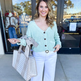 Effortless Mint Cardigan-230 Sweaters/Cardis-IN FEBRUARY-July & June Women's Fashion Boutique Located in San Antonio, Texas