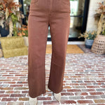 Classic Wide Leg Jeans - Vintage Brown-420 Denim-MICA-July & June Women's Fashion Boutique Located in San Antonio, Texas