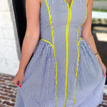 Chic Striped Halter Midi Dress-500 Midi-ENTRO-July & June Women's Fashion Boutique Located in San Antonio, Texas