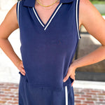The Sunday Stroll Athleisure Tank - True Navy-300 Athleisure/Lounge-SKIES ARE BLUE-July & June Women's Fashion Boutique Located in San Antonio, Texas
