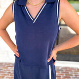 The Sunday Stroll Athleisure Tank - True Navy-300 Athleisure/Lounge-SKIES ARE BLUE-July & June Women's Fashion Boutique Located in San Antonio, Texas