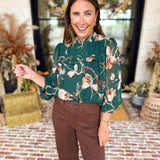Evergreen Charm Blouse-200 Fashion Blouses-FATE-July & June Women's Fashion Boutique Located in San Antonio, Texas