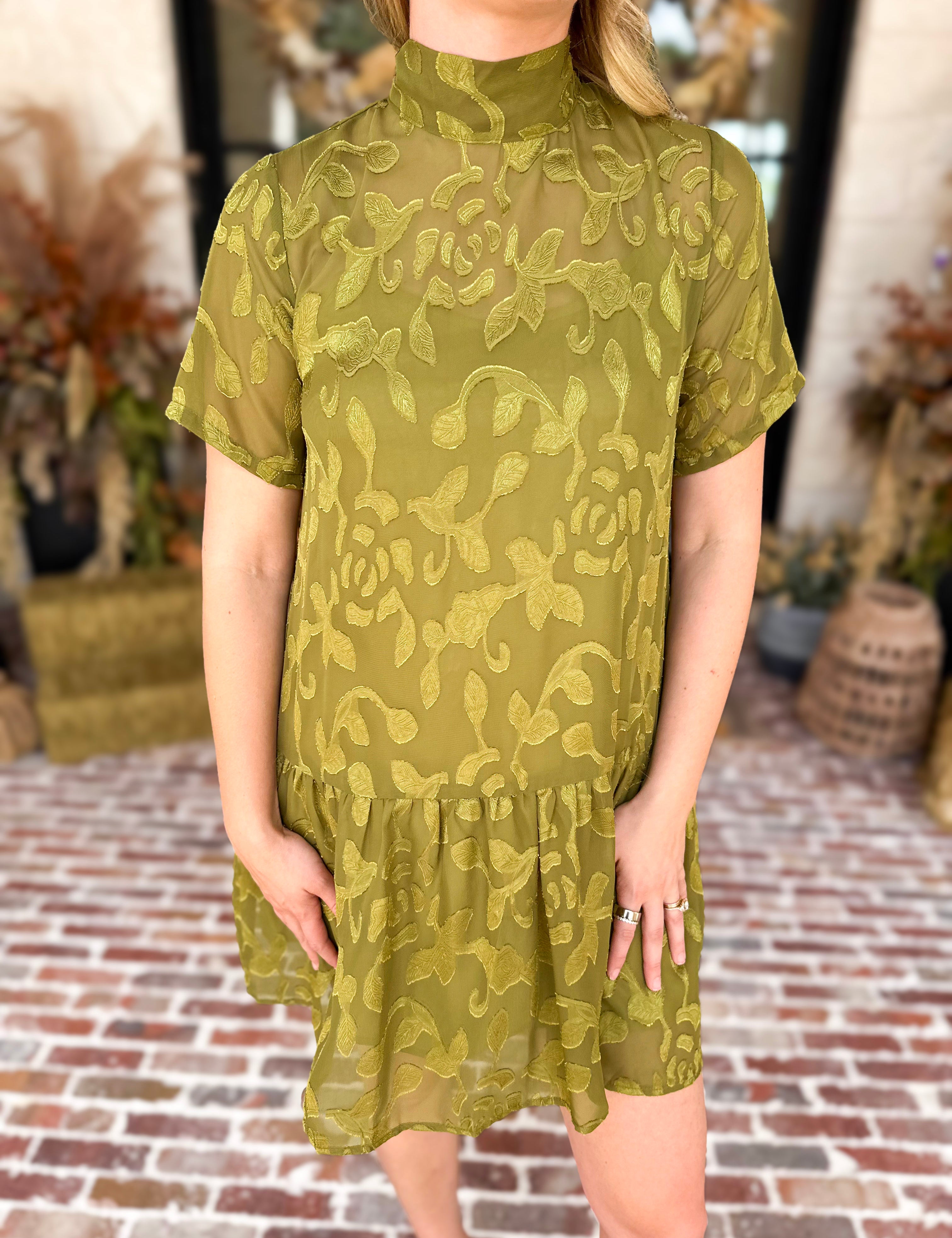 The Afterglow Olive Mini Dress-510 Mini-TCEC-July & June Women's Fashion Boutique Located in San Antonio, Texas