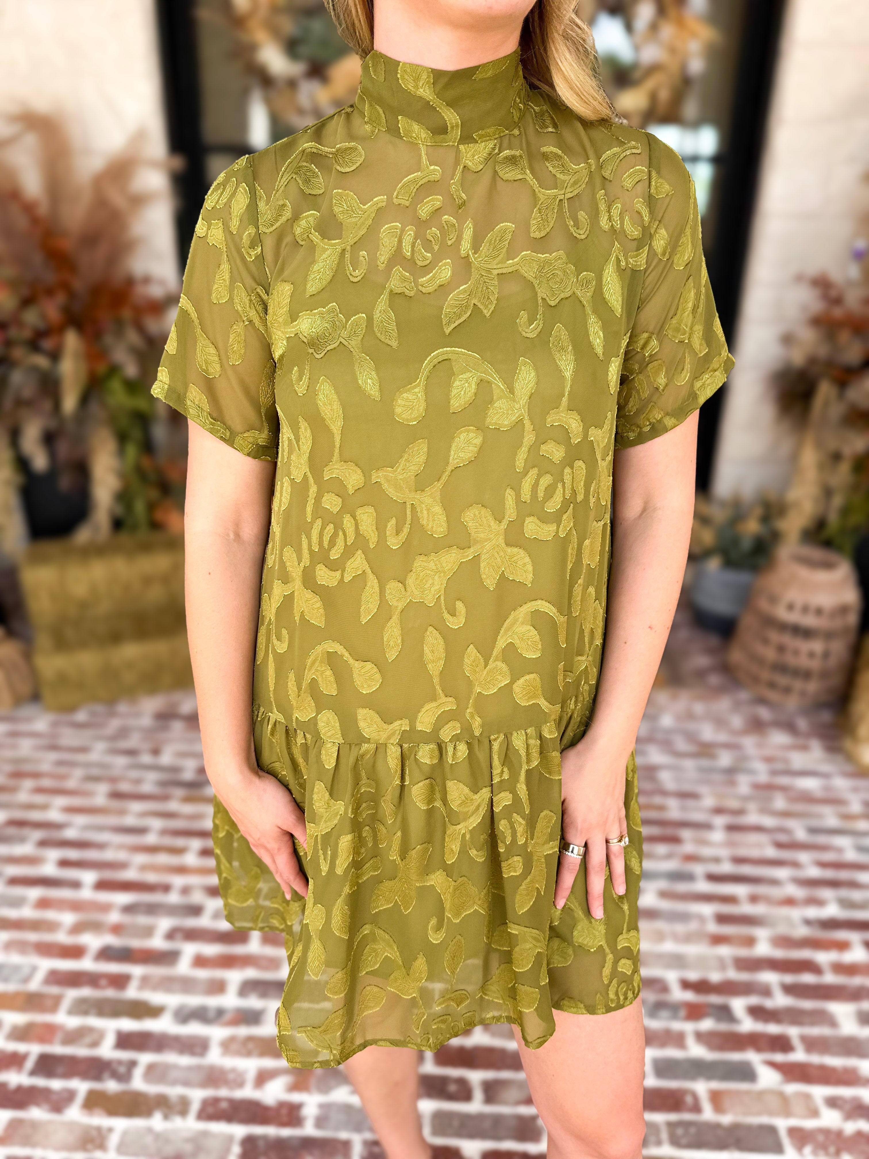 The Afterglow Olive Mini Dress-510 Mini-TCEC-July & June Women's Fashion Boutique Located in San Antonio, Texas