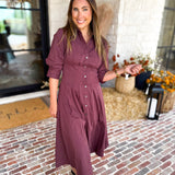 Current Air - Perfectly Refined Midi Dress-500 Midi-CURRENT AIR CLOTHING-July & June Women's Fashion Boutique Located in San Antonio, Texas