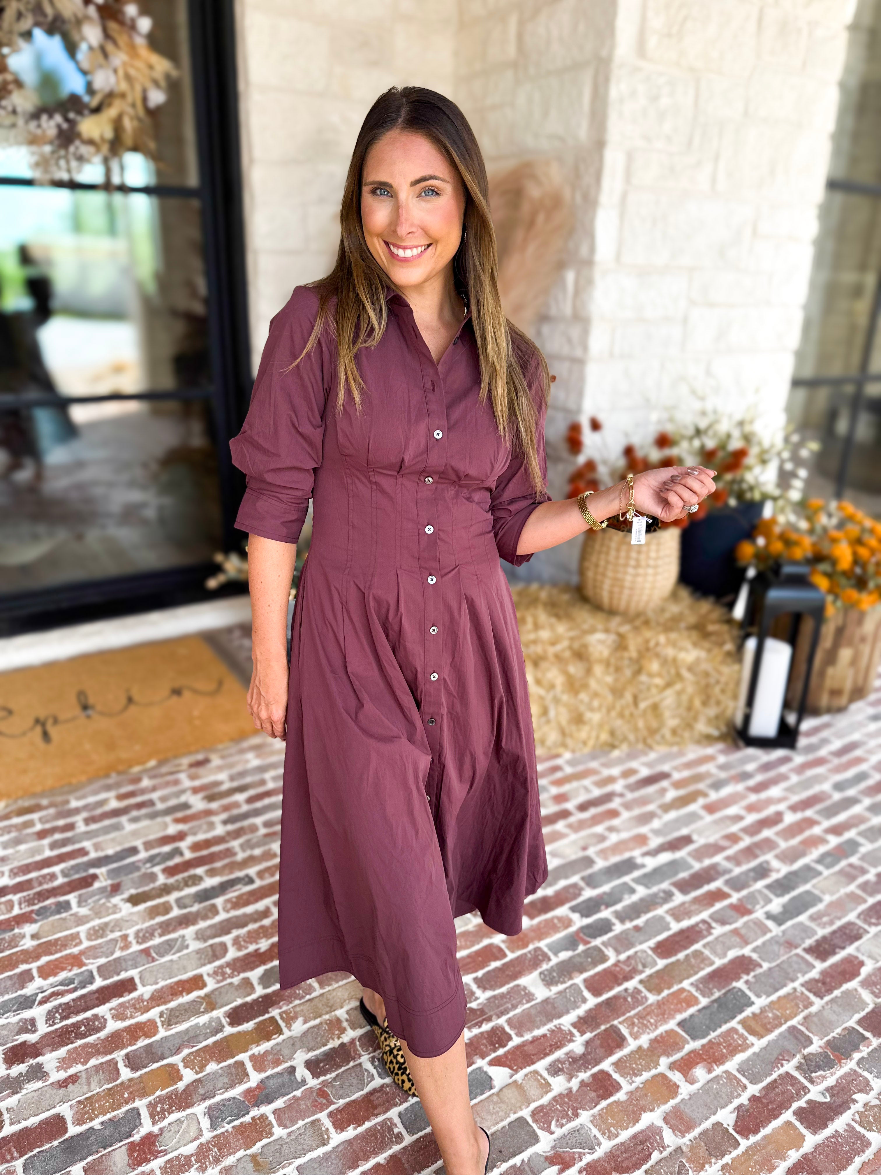 Current Air - Perfectly Refined Midi Dress-500 Midi-CURRENT AIR CLOTHING-July & June Women's Fashion Boutique Located in San Antonio, Texas
