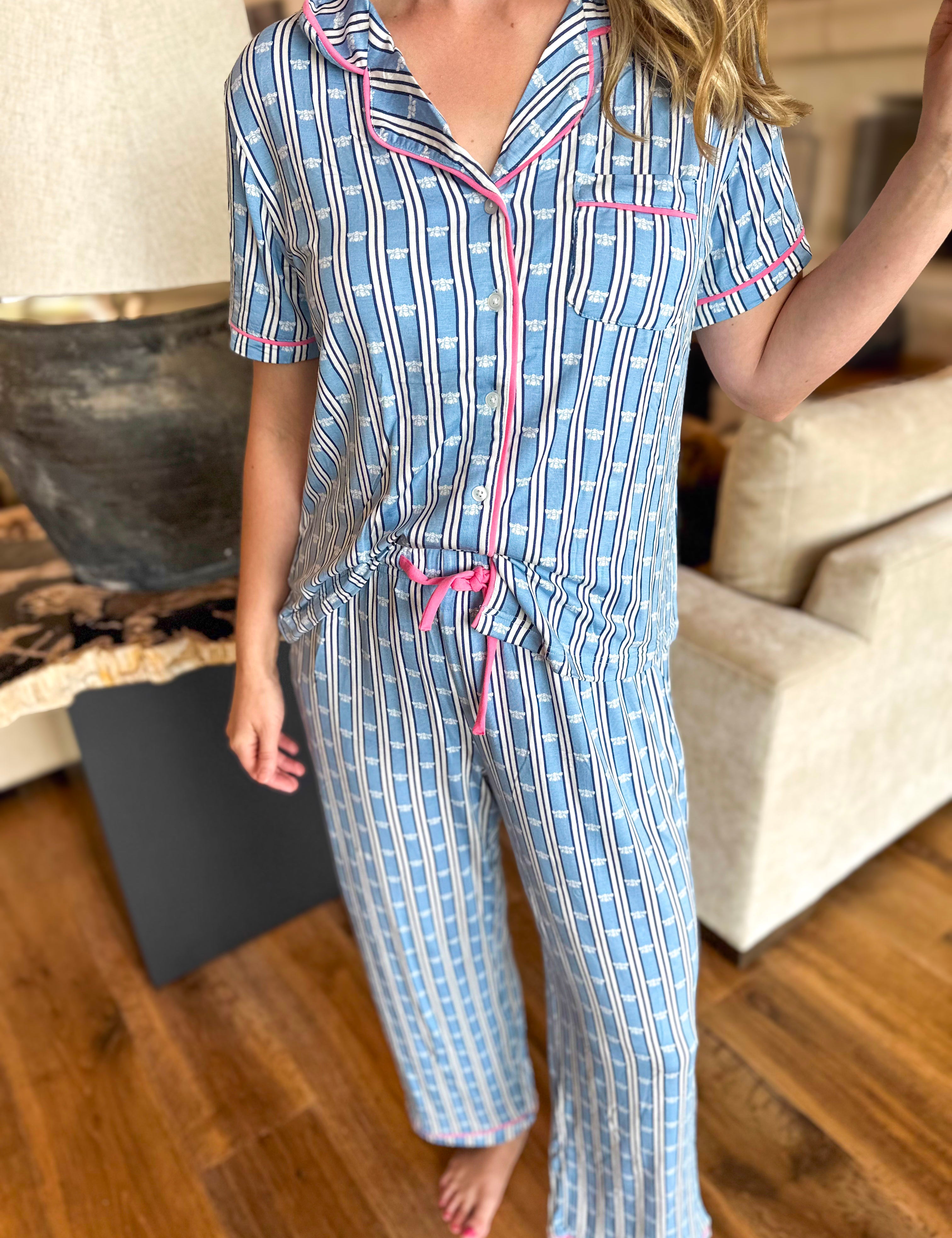 Mary Square - Queen's Keep PJ Pant Set-300 Athleisure/Lounge-MARY SQUARE-July & June Women's Fashion Boutique Located in San Antonio, Texas