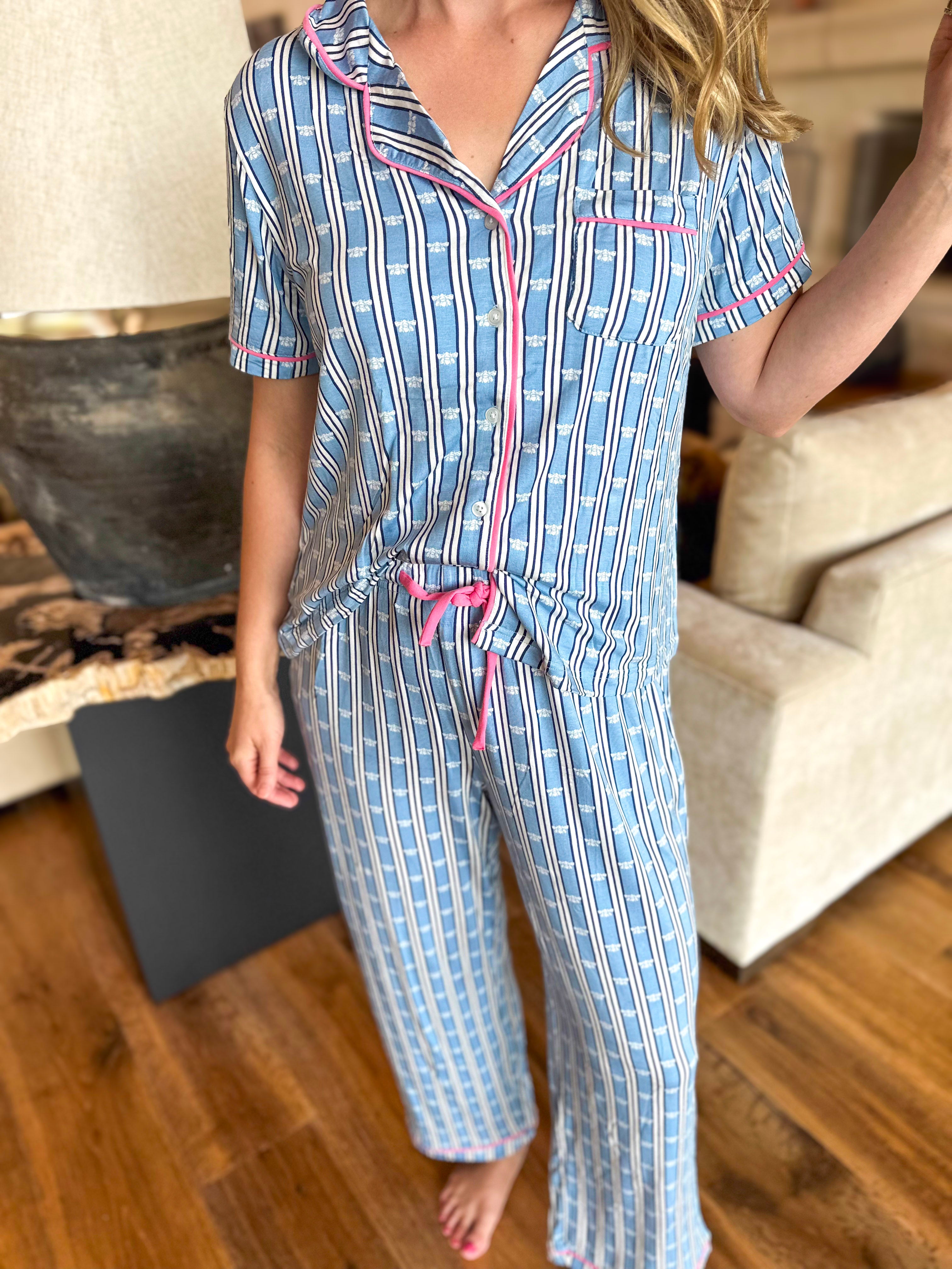 Mary Square - Queen's Keep PJ Pant Set-300 Athleisure/Lounge-MARY SQUARE-July & June Women's Fashion Boutique Located in San Antonio, Texas