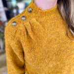 Liverpool - Golden Harvest Mock Neck Sweater-230 Sweaters/Cardis-LIVERPOOL JEANS COMPANY-July & June Women's Fashion Boutique Located in San Antonio, Texas