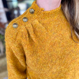 Liverpool - Golden Harvest Mock Neck Sweater-230 Sweaters/Cardis-LIVERPOOL JEANS COMPANY-July & June Women's Fashion Boutique Located in San Antonio, Texas