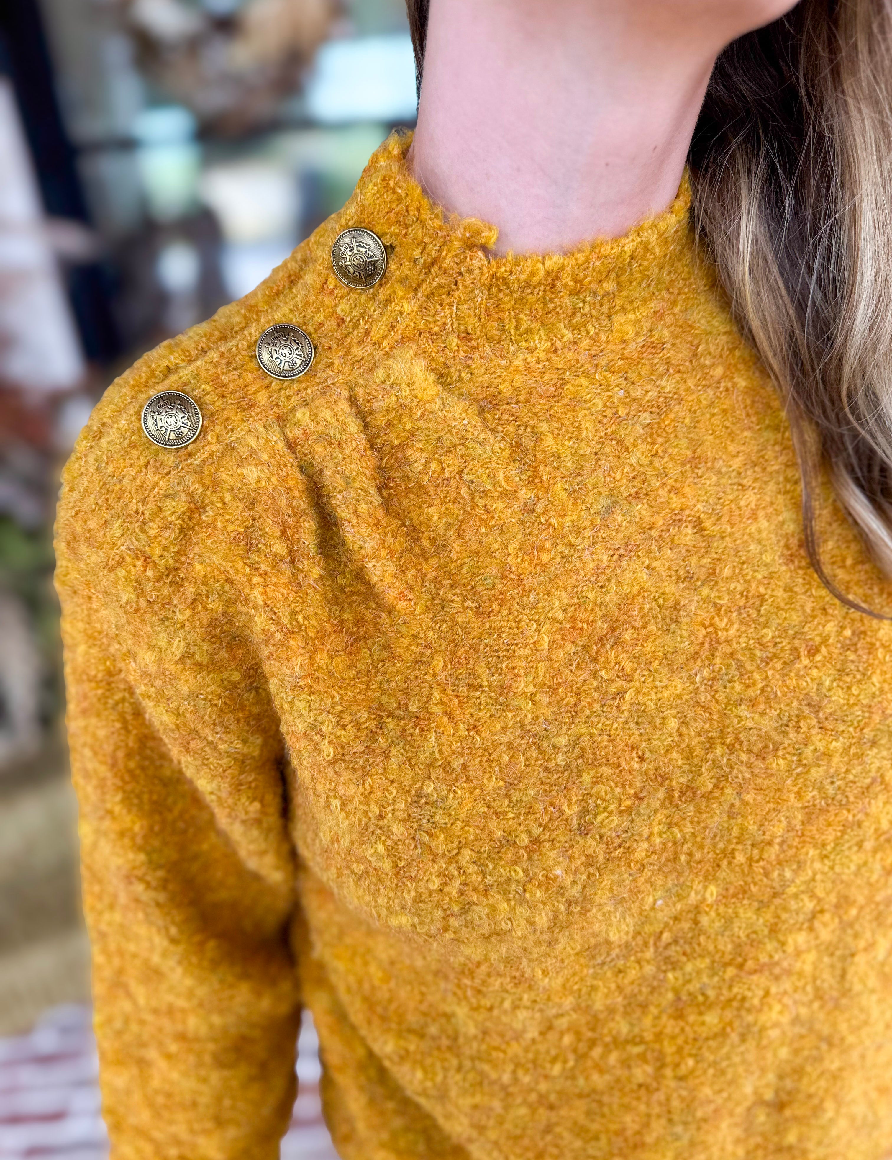 Liverpool - Golden Harvest Mock Neck Sweater-230 Sweaters/Cardis-LIVERPOOL JEANS COMPANY-July & June Women's Fashion Boutique Located in San Antonio, Texas