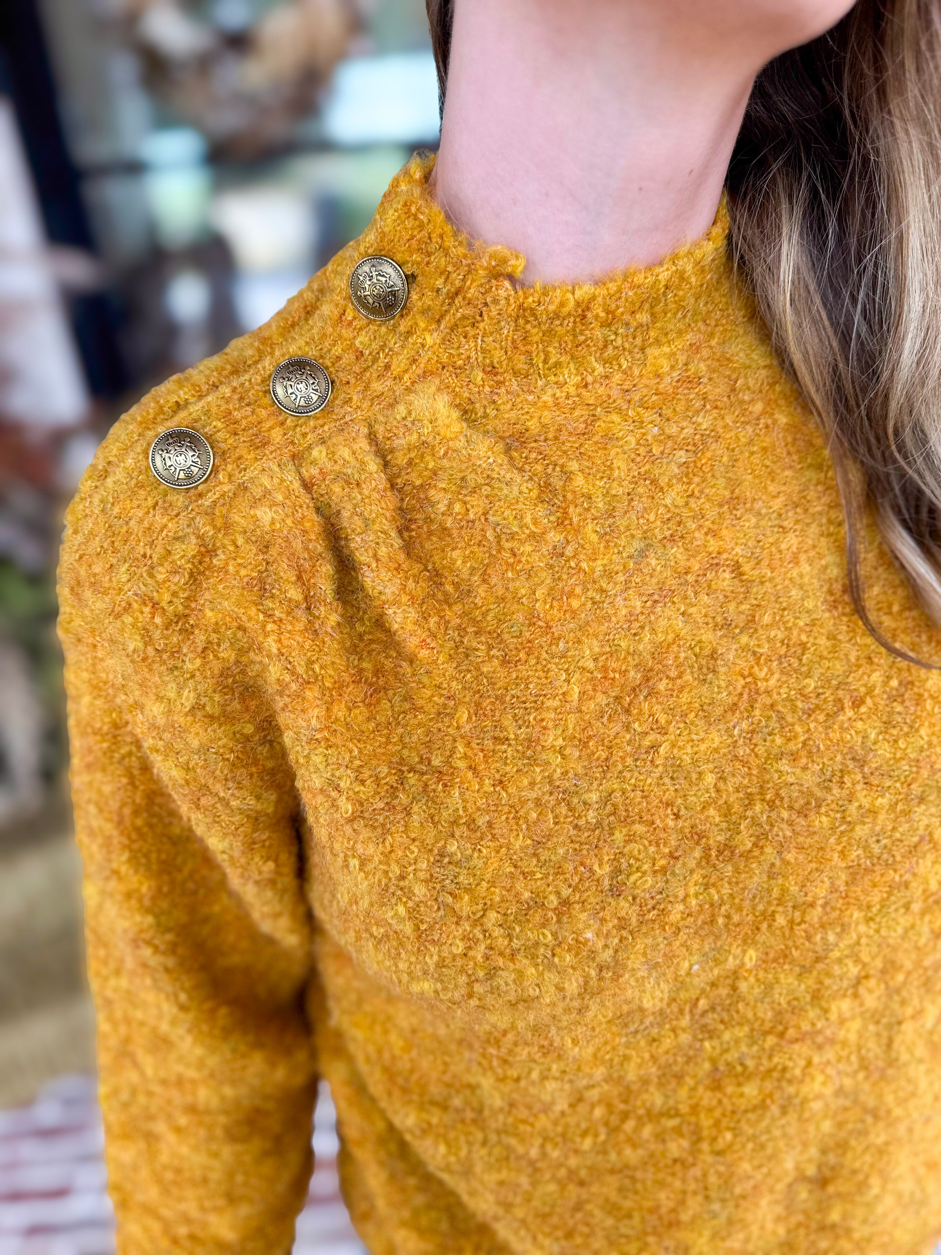 Liverpool - Golden Harvest Mock Neck Sweater-230 Sweaters/Cardis-LIVERPOOL JEANS COMPANY-July & June Women's Fashion Boutique Located in San Antonio, Texas