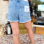 Vervet - Light Wash Wrap Denim Skort-410 Shorts/Skirts-VEVERT BY FLYING MONKEY-July & June Women's Fashion Boutique Located in San Antonio, Texas