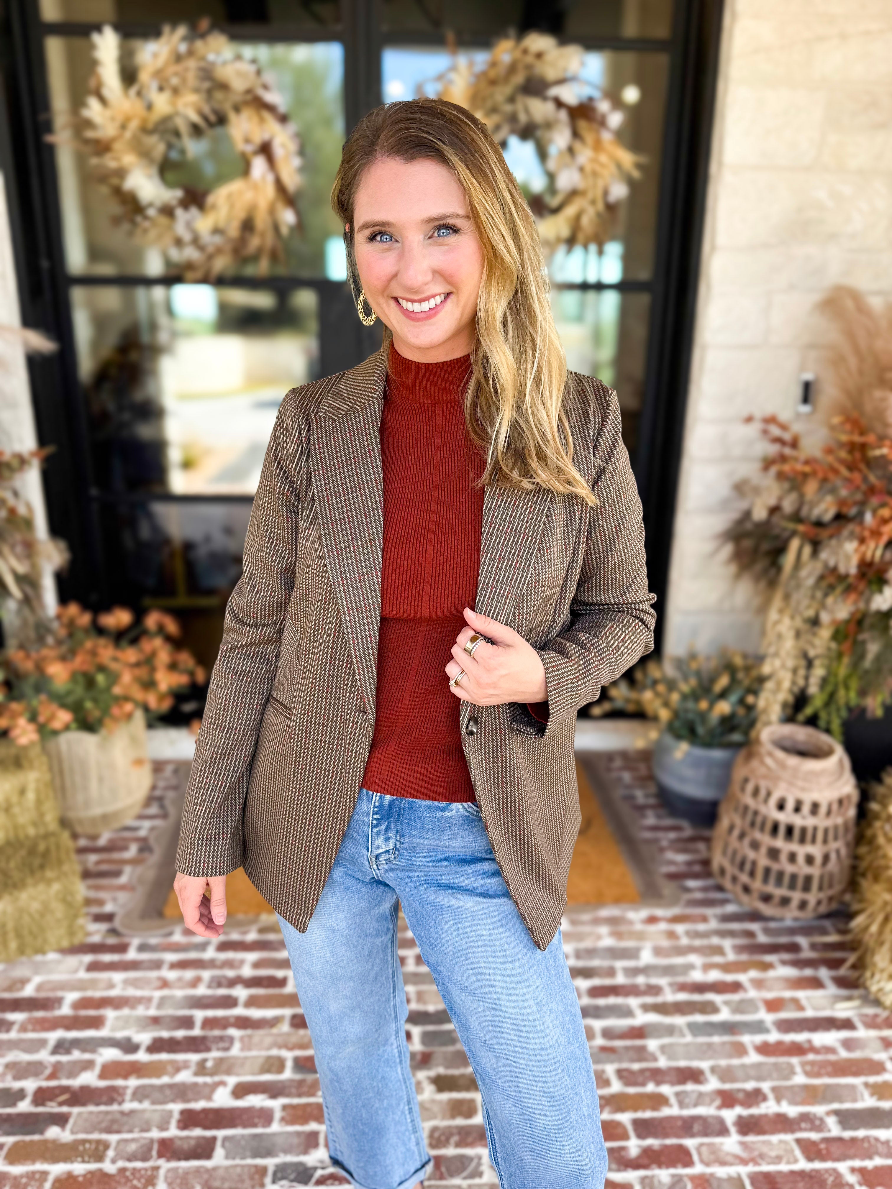 Liverpool - Down To Business Blazer-600 Outerwear-LIVERPOOL JEANS COMPANY-July & June Women's Fashion Boutique Located in San Antonio, Texas