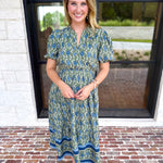 Mary Square - Lainey Midi Dress - Olive-500 Midi-MARY SQUARE-July & June Women's Fashion Boutique Located in San Antonio, Texas
