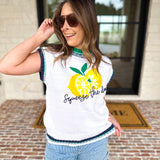 Squeeze The Day Knit Tank Top-230 Sweaters/Cardis-SKIES ARE BLUE-July & June Women's Fashion Boutique Located in San Antonio, Texas