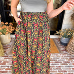 Floral & Stripes Strapless Maxi Dress-500 Midi-TCEC-July & June Women's Fashion Boutique Located in San Antonio, Texas
