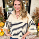 Cozy Weekend Sweater Top - Cream-230 Sweaters/Cardis-ENTRO-July & June Women's Fashion Boutique Located in San Antonio, Texas
