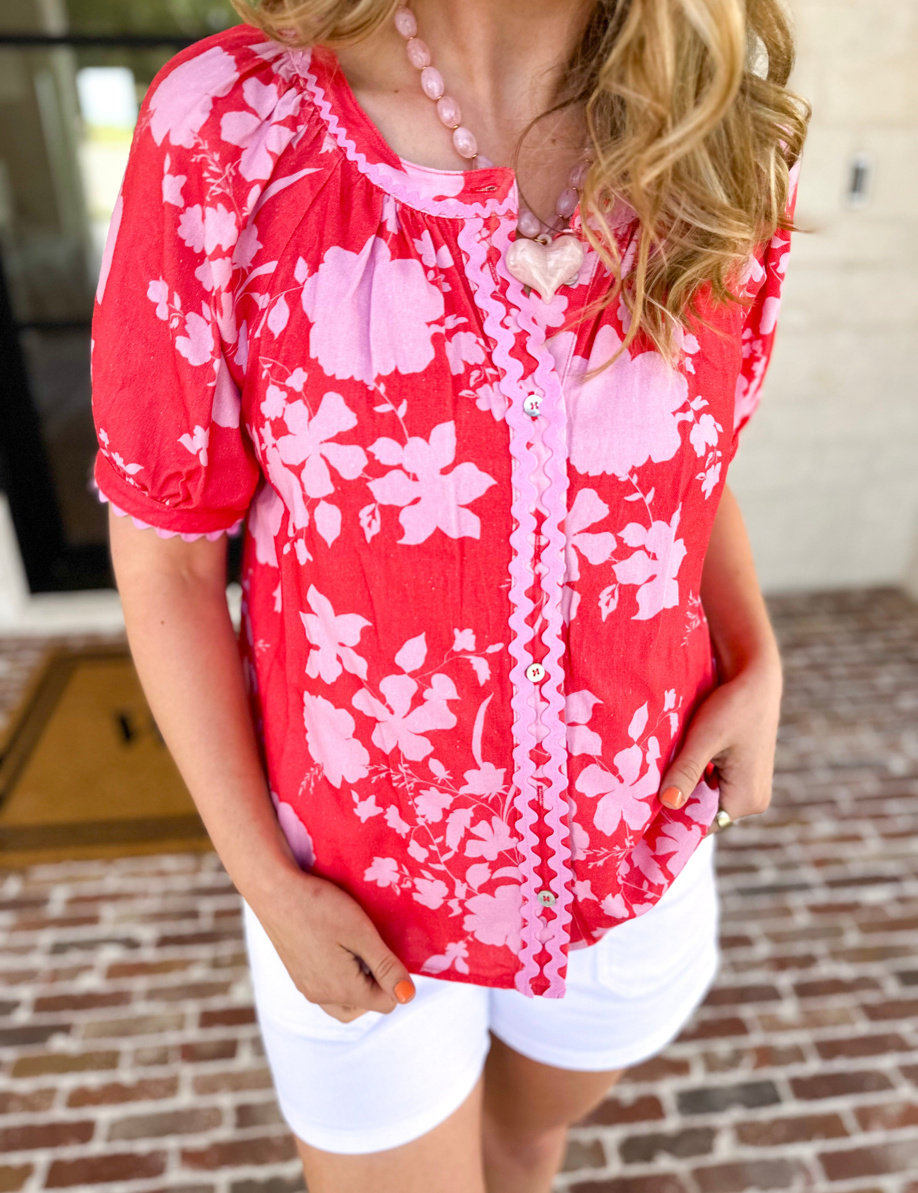 The Colorful in Confidence Blouse-200 Fashion Blouses-FATE-July & June Women's Fashion Boutique Located in San Antonio, Texas