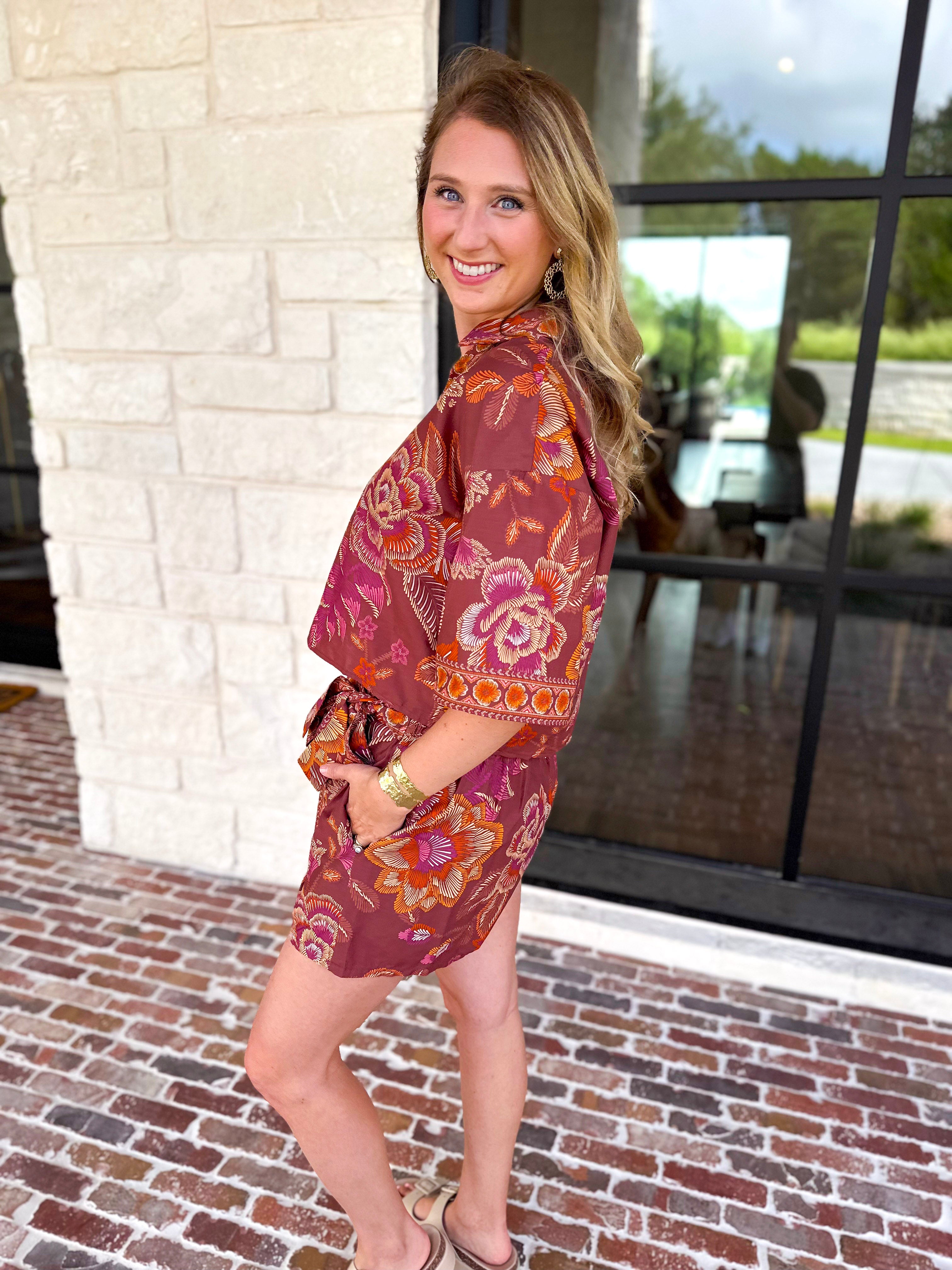 The Retreat Skort Set - Terra Cotta-510 Mini-ENTRO-July & June Women's Fashion Boutique Located in San Antonio, Texas