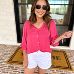 LIVERPOOL - Perfect Pink Blouse-200 Fashion Blouses-LIVERPOOL JEANS COMPANY-July & June Women's Fashion Boutique Located in San Antonio, Texas