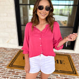LIVERPOOL - Perfect Pink Blouse-200 Fashion Blouses-LIVERPOOL JEANS COMPANY-July & June Women's Fashion Boutique Located in San Antonio, Texas