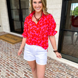 Mary Square - Jessica Blouse - Samba Garden-200 Fashion Blouses-MARY SQUARE-July & June Women's Fashion Boutique Located in San Antonio, Texas