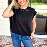 Chic Essentials Top - Black-210 Casual Blouses-ENTRO-July & June Women's Fashion Boutique Located in San Antonio, Texas