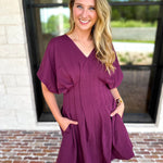 Elevated Chic Mini Dress - Plum-510 Mini-ENTRO-July & June Women's Fashion Boutique Located in San Antonio, Texas
