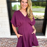 Elevated Chic Mini Dress - Plum-510 Mini-ENTRO-July & June Women's Fashion Boutique Located in San Antonio, Texas