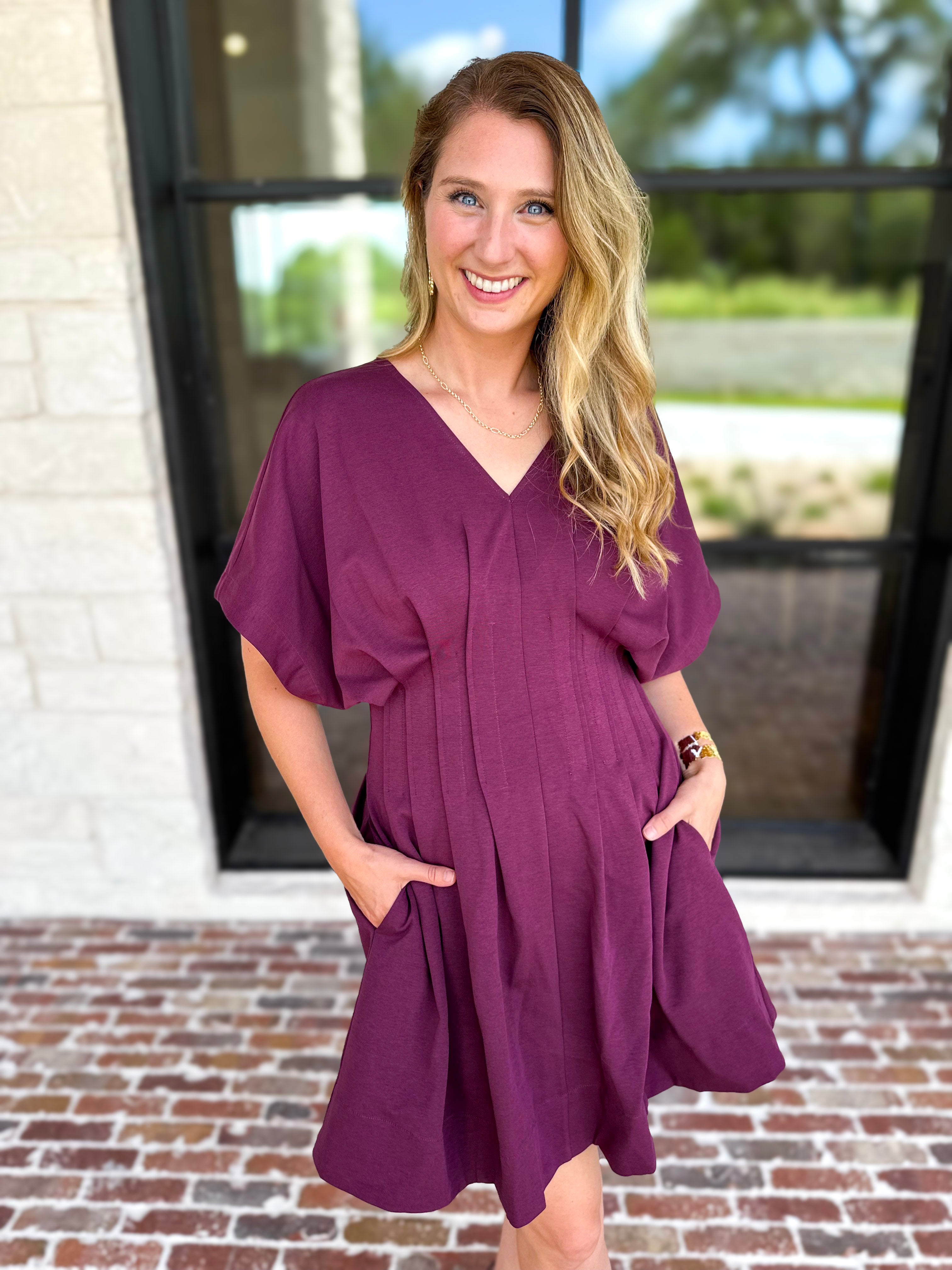 Elevated Chic Mini Dress - Plum-510 Mini-ENTRO-July & June Women's Fashion Boutique Located in San Antonio, Texas