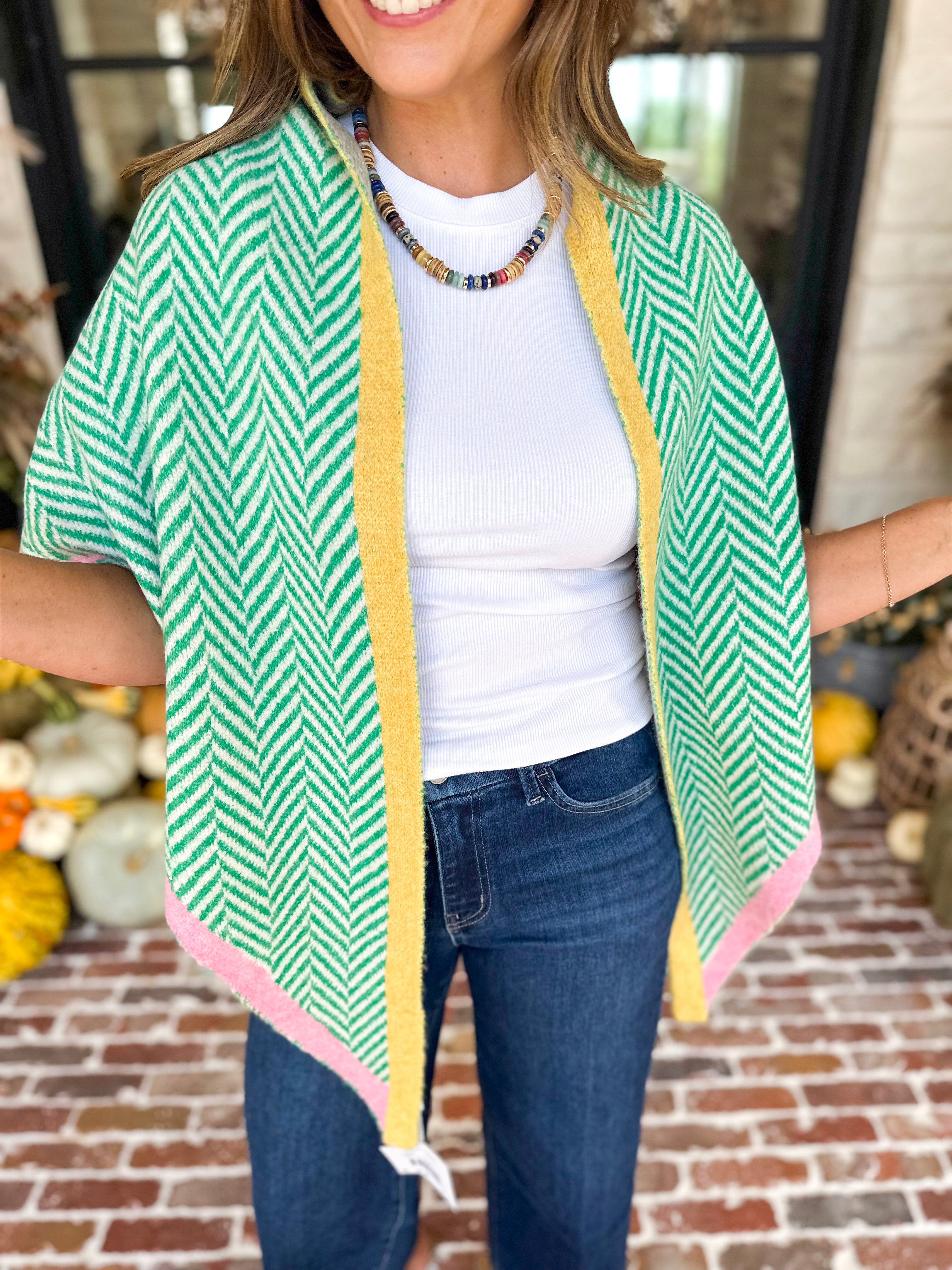 Ziggy Triangle Scarf - Green-130 Accessories-SHIRALEAH-July & June Women's Fashion Boutique Located in San Antonio, Texas