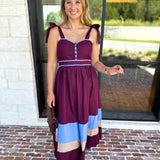 The Romy Midi Dress - Plum-500 Midi-ENTRO-July & June Women's Fashion Boutique Located in San Antonio, Texas