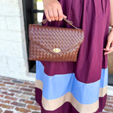 Harper Woven Crossbody Bag - Chocolate-130 ACCESSORIES-Moda Luxe-July & June Women's Fashion Boutique Located in San Antonio, Texas