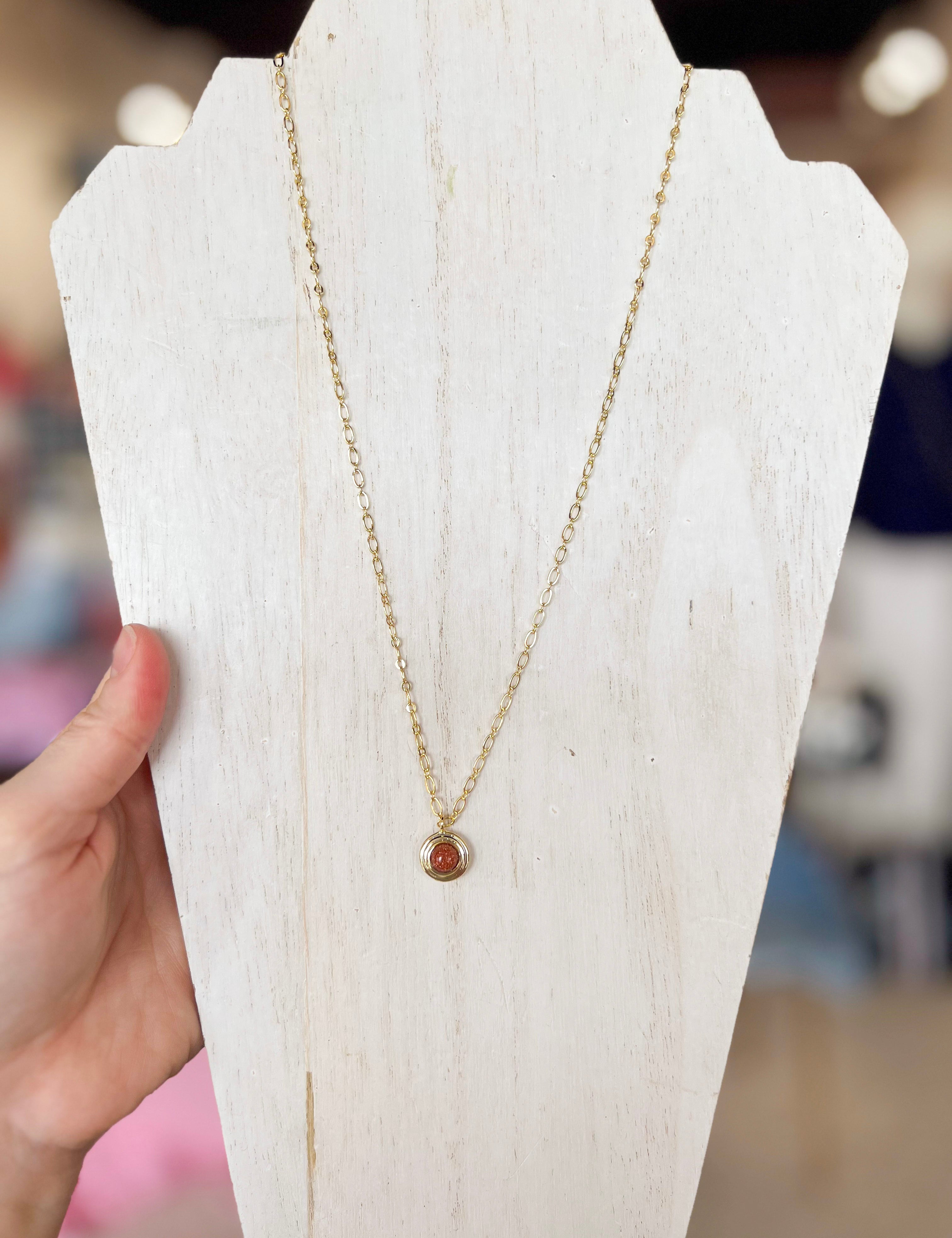 Natalie Wood- Strata Pendant Necklace - Sandstone-110 Jewelry & Hair-Natalie Wood-July & June Women's Fashion Boutique Located in San Antonio, Texas