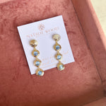 Natalie Wood - Strata Linear Earrings - Blue Chalcedony-110 Jewelry & Hair-Natalie Wood-July & June Women's Fashion Boutique Located in San Antonio, Texas