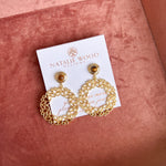 Natalie Wood - Gilded Statement Earrings - Tortoiseshell-110 Jewelry & Hair-Natalie Wood-July & June Women's Fashion Boutique Located in San Antonio, Texas