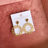 Natalie Wood - Gilded Statement Earrings - Tortoiseshell-110 Jewelry & Hair-Natalie Wood-July & June Women's Fashion Boutique Located in San Antonio, Texas