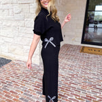 Linen & Gingham Bow Set-500 Midi-ALLIE ROSE-July & June Women's Fashion Boutique Located in San Antonio, Texas