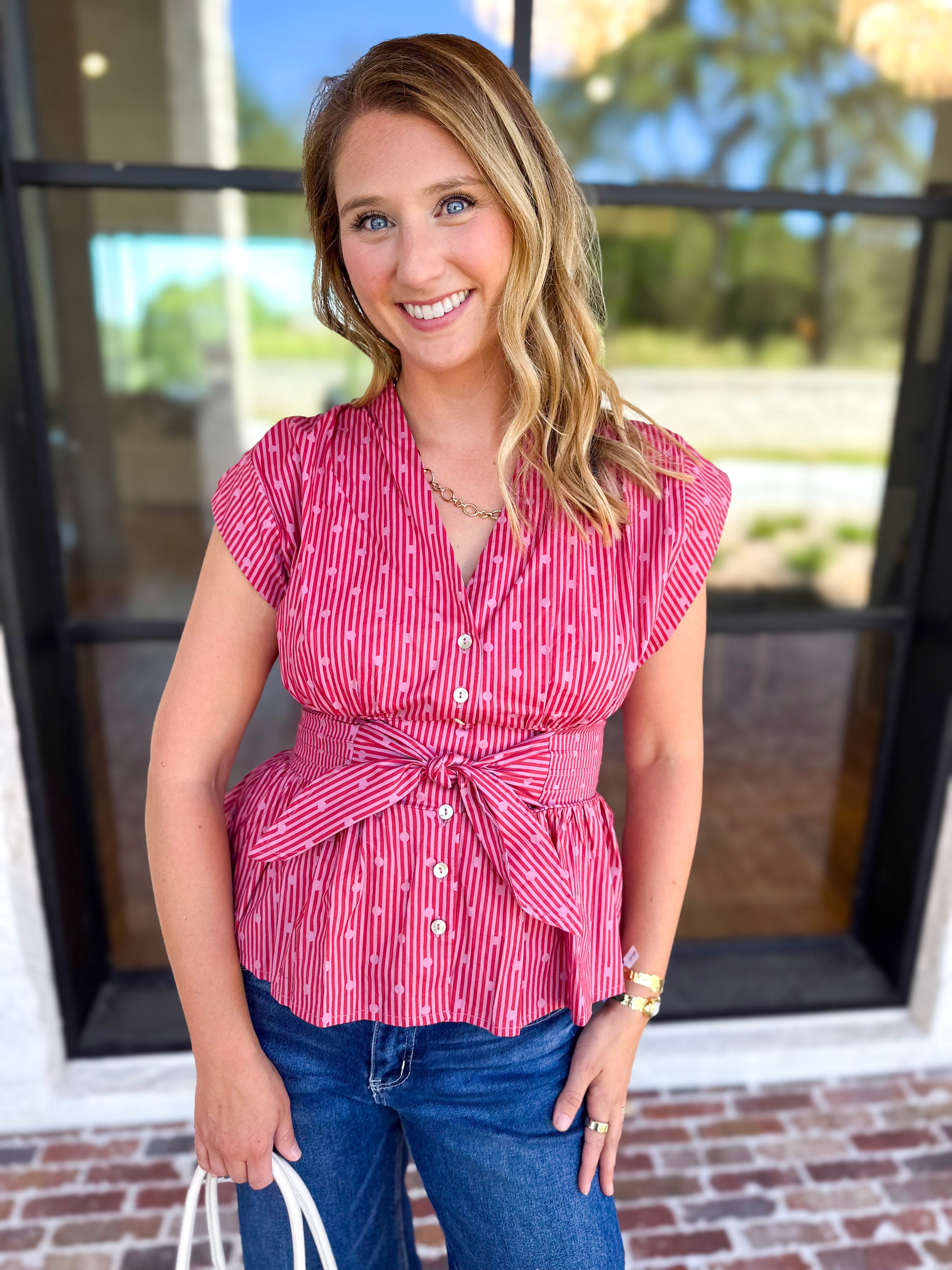 Girls Night Out Blouse - Mauve Rust-200 Fashion Blouses-ENTRO-July & June Women's Fashion Boutique Located in San Antonio, Texas