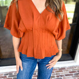 Elevated Chic Top - Clay-200 Fashion Blouses-ENTRO-July & June Women's Fashion Boutique Located in San Antonio, Texas