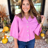 Comfy Oversized Cardigan Top - Pink-230 Sweaters/Cardis-FATE-July & June Women's Fashion Boutique Located in San Antonio, Texas